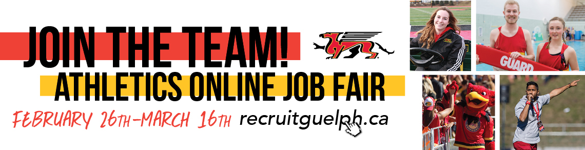 Join the team! Athletics Online Job Fair. Feb. 26th - March 16th